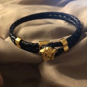Versace Medusa Leather Bracelet